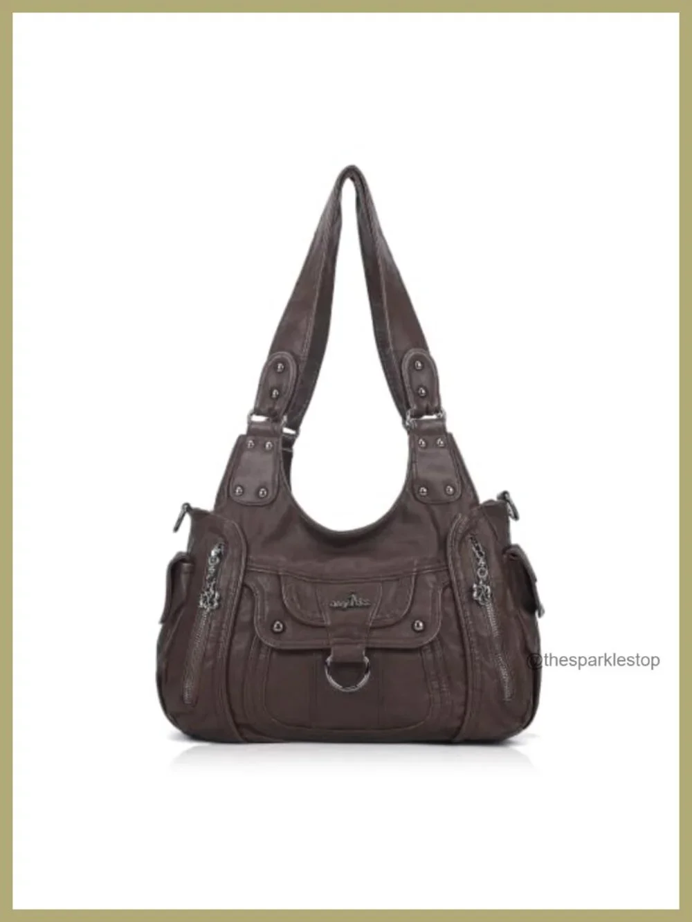 Vegan Leather Hobo Handbag Purse with Adjustable Strap, Large Capacity Satchel